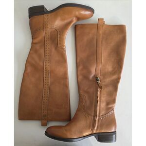 Sam Edelman Prina 2 Brown/Cognac Studded leather Riding Boots - Women Size 6M